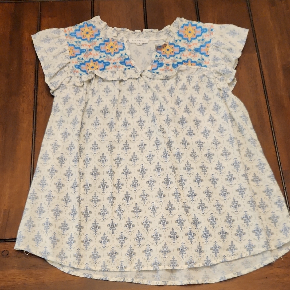 Blu Pepper Multicolor Embroidered Blouse